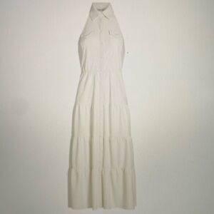 Faux Leather Midi Dress | Size 4